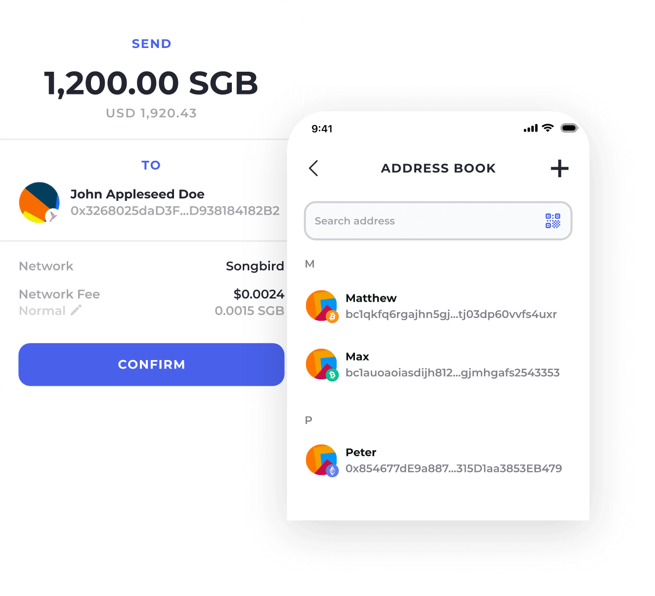 Songbird Wallet - SGB Wallet - Bifrost Wallet